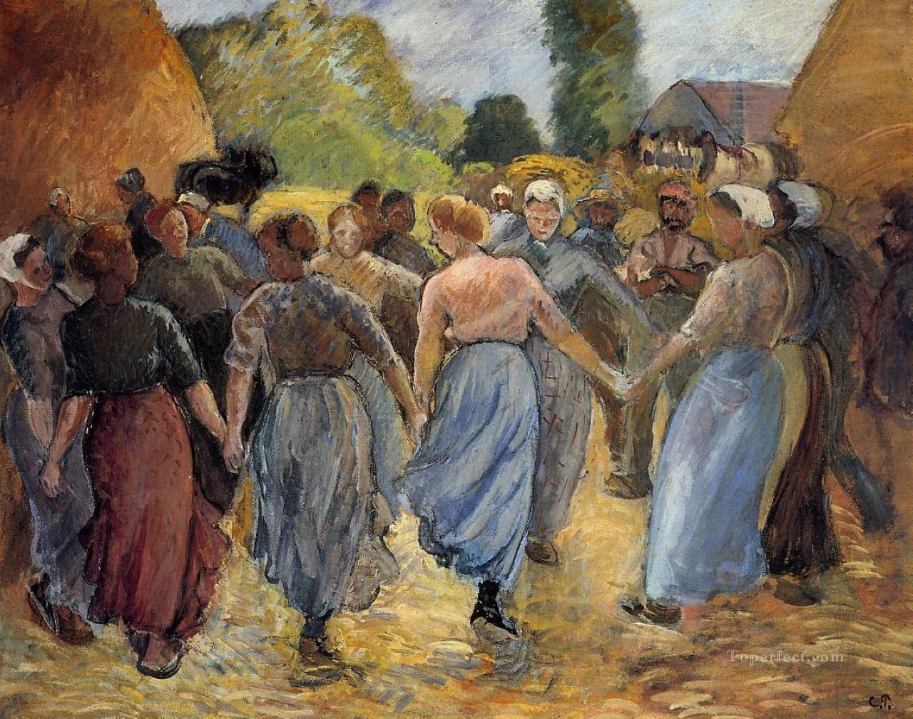 ラウンドレイ 1892年 カミーユ・ピサロ油絵